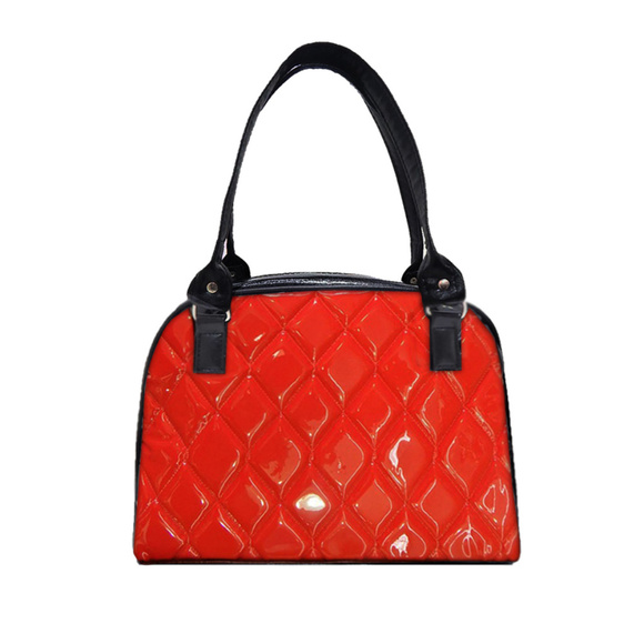 US HANDMADE Large Bowler Bag with "Shiny Diamond" - Picture 4 of 4